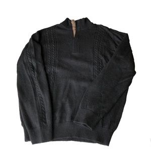 Carnoustie Men's Zip Sweater Baby Alpaca Mock Neck